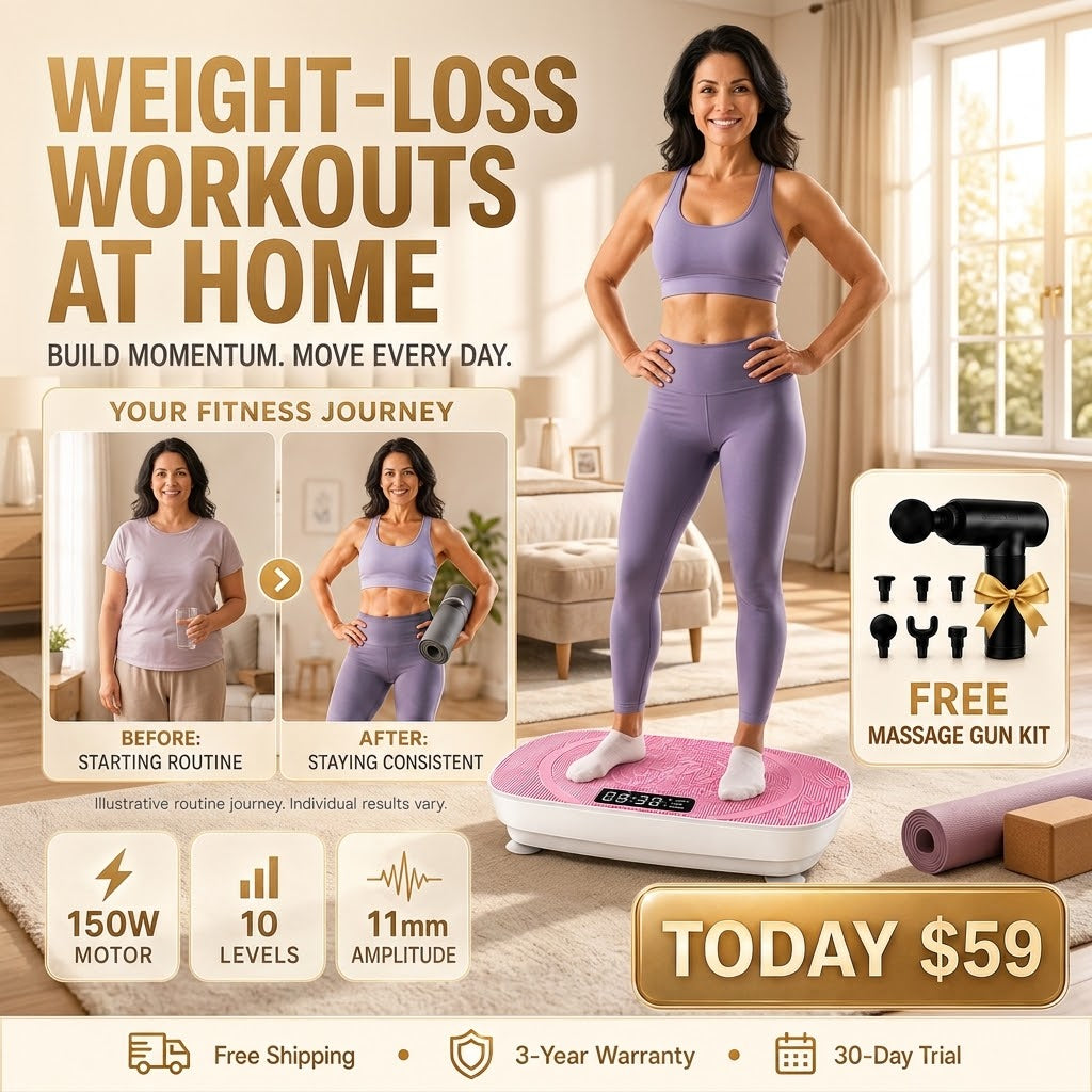 Calora™Whole-Body Vibration Plate – Support Weight-Loss Workouts & Leg Toning