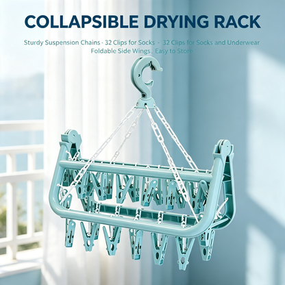 Foldable Hanging Clothes Drying Rack