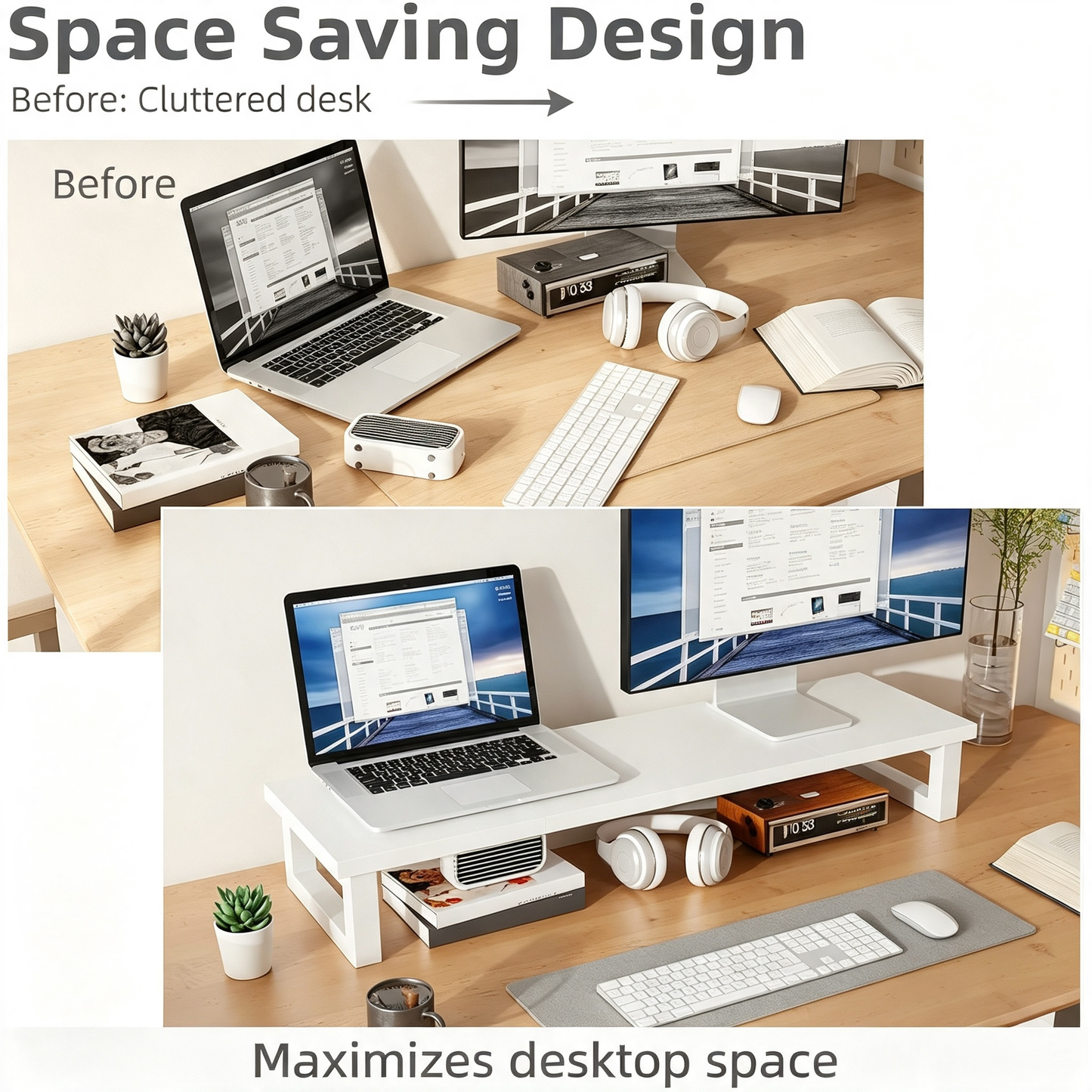 Dual Monitor Desktop Stand