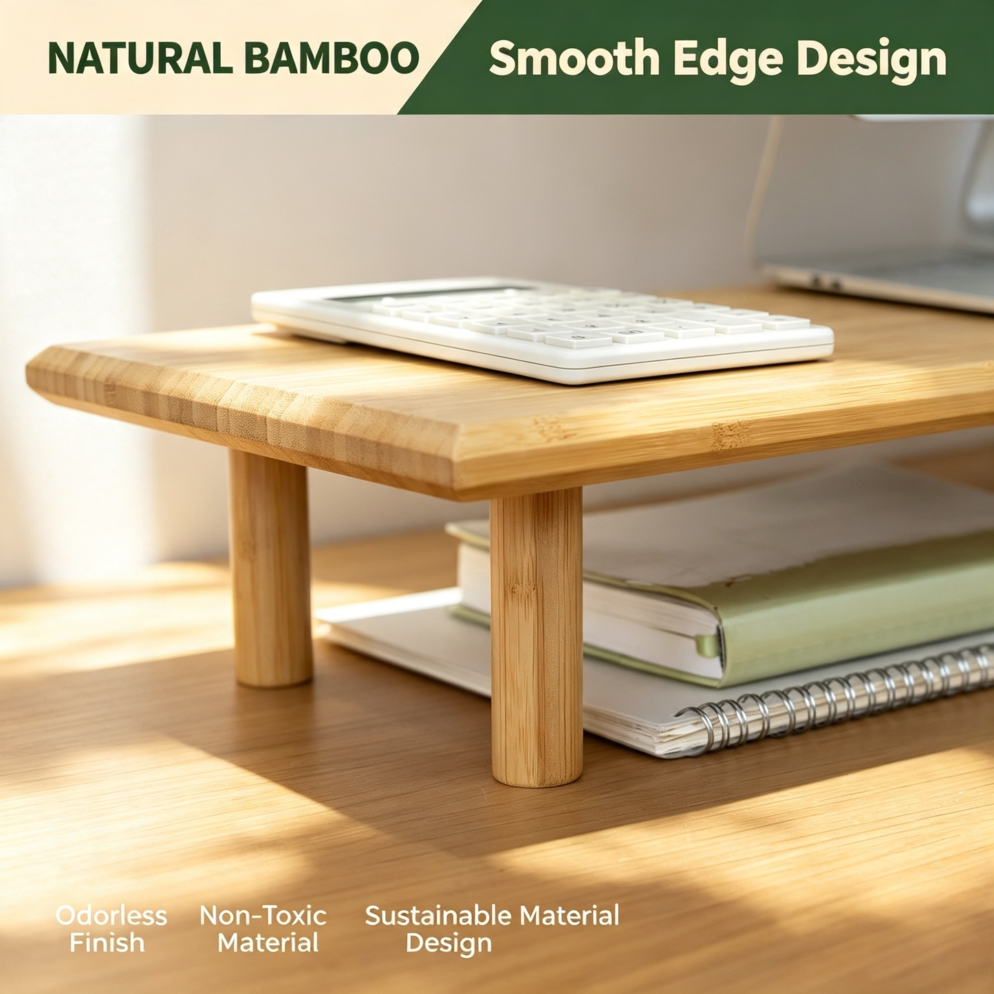 Bamboo Monitor Stand Riser