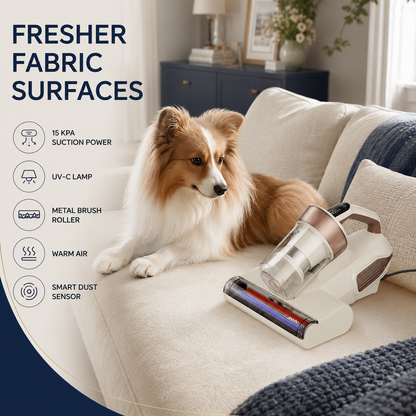 Corded Mattress Vacuum Cleaner with UV-C Lamp and Smart Dust Sensor