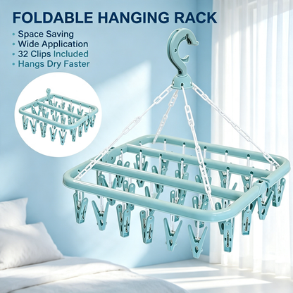 Foldable Hanging Clothes Drying Rack